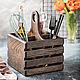 Universal stand made of dark oak small, Utensils, Moscow,  Фото №1