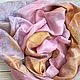 Silk stole 'Dream' EcoPrint pink. Scarves. Artinflat - natural dyeing. My Livemaster. Фото №4