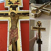 Картины и панно handmade. Livemaster - original item cross. Altar cross, Wall Crosses, hand-written cross. Handmade.