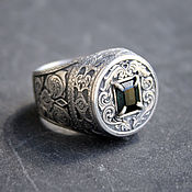 Украшения handmade. Livemaster - original item Ring with tourmaline author. 925 sterling silver. Handmade.