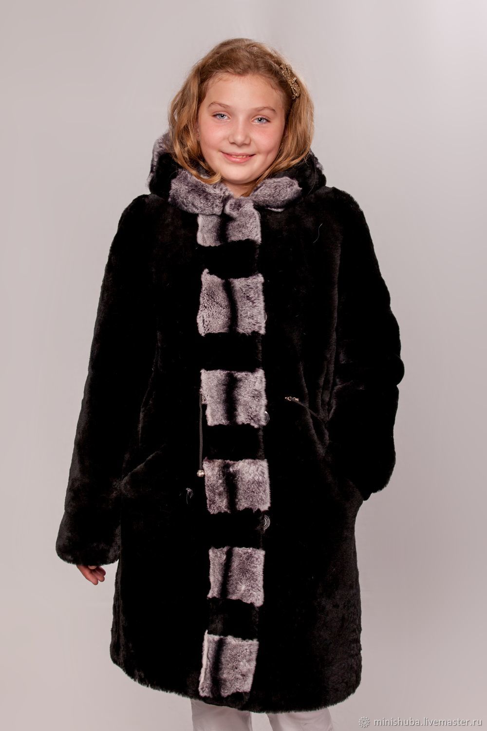 Children's fur coat made of natural fur model 32 – купить на Ярмарке  Мастеров – H10BZCOM | Childrens outerwears, St. Petersburg