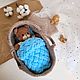 Мишка вязаный в люльке. Амигуруми куклы и игрушки. toys_by_anastasi. Ярмарка Мастеров.  Фото №5