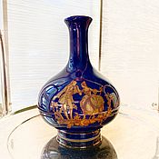 Винтаж handmade. Livemaster - original item Vintage: Cobalt vase 