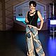 Брюки с рваной джинсой. Брюки. Елена Камм. Интернет-магазин Ярмарка Мастеров.  Фото №2