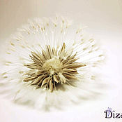 Цветы и флористика handmade. Livemaster - original item Hair clip brooch dandelion 