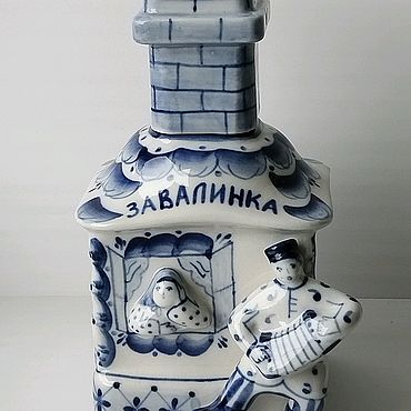 Винтаж ручной работы. Ярмарка Мастеров - ручная работа Винтаж: Штоф Гжель. Handmade.