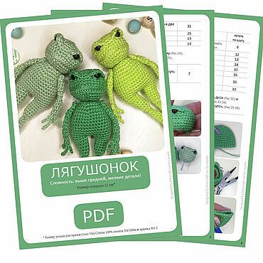 Материалы для творчества ручной работы. Ярмарка Мастеров - ручная работа Брелок лягушка крючком. Лягушонок подвес. Игрушка в карман.. Handmade.