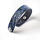 Narrow leather bracelet Lavender Blue. Cuff bracelet. Two Starlings. My Livemaster. Фото №5