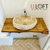 Для дома и интерьера handmade. Livemaster - original item Table top under the sink made of elm slab in Loft style. Handmade.
