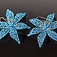 Серьги "Blue Lily". Серьги классические. Васильева Ирина Exclusive Jewelry. Ярмарка Мастеров.  Фото №4