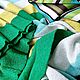 Винтаж: Блуза.Art трикотаж плиссе!№1. 48-50.Зелень,солнце и вода! Ireland!. Блузки винтажные. MixVintage. Ярмарка Мастеров.  Фото №6