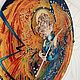Витражные часы «Ангел Хранитель». Часы классические. ArtGalleryDecor. Ярмарка Мастеров.  Фото №4