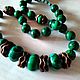  Malachite necklace 'Greenery in bronze' Natural stone, Necklace, Moscow,  Фото №1