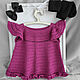 Order Fuchsia girl dress, 0-3 months. knit dress. babyshop. Livemaster. . Childrens Dress Фото №3