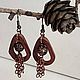 Серьги из кожи, серьги этно, серги бохо, Лесной дух. Серьги классические. Braslet-iz-kozhi. Ярмарка Мастеров.  Фото №6