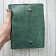 A5 green diary with brown pockets, Notebooks, St. Petersburg,  Фото №1