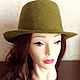 Order Hat 'Fedora' khaki. Oksana Moleva. Livemaster. . Hats1 Фото №3