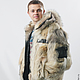 Coyote fur coat for men with hood, Mens outerwear, Moscow,  Фото №1
