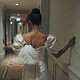 Сумка с перьями белая. Свадебный клатч из перьев страуса, Клатчи, Санкт-Петербург,  Фото №1