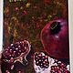 'Garnet. Oriental fruit. ' 30/20 Oil still life, Pictures, Moscow,  Фото №1