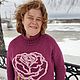 Женский вязаный свитер вишневого цвета с вышитой розой. Свитеры. Вязаные изделия  /наличие и на заказ (ludmila-shishina). Интернет-магазин Ярмарка Мастеров.  Фото №2