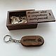 Wooden flash drive with engraving in a box, gift made of wood, usb, Flash drives, Barnaul,  Фото №1