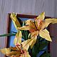 Объемная картина"Желтые лилии". Подарки на 8 марта. лариса (chaika0860). Ярмарка Мастеров.  Фото №4
