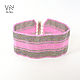 Bracelet made of Japanese beads Pink lines, Bead bracelet, Suzdal,  Фото №1