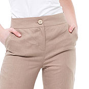 Одежда handmade. Livemaster - original item Classic straight pants made of 100% linen. Handmade.