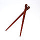 Hairpin clip (pair) made of mahogany H4, Hairpins, Novokuznetsk,  Фото №1
