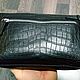 Order Men's clutch bag made of genuine crocodile leather, in black color. SHOES&BAGS. Livemaster. . Man purse Фото №3