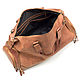 Leather travel bag 'Carcassonne '(brown crazy). Travel bag. Russian leather Guild. Online shopping on My Livemaster.  Фото №2