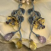 Украшения handmade. Livemaster - original item Silver ring earrings with briolettes. Handmade.