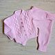 Traje de punto para recién nacido 'Malvavisco' 62/68. Set of clothes for discharge. handmade for baby (alenka3). Ярмарка Мастеров.  Фото №4