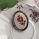 Винтаж: Винтажная брошь с вышивкой. Броши винтажные. Vintage_jewelry_nsk (Ольга и Светлана). Ярмарка Мастеров.  Фото №5