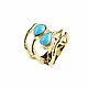 Turquoise ring, Natural turquoise ring, New Year gift. Rings. Irina Moro. My Livemaster. Фото №4