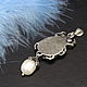 Bright Scarab pendant with carborundum and pearls made of 925 TS0005 silver. Pendant. Sunny Silver. My Livemaster. Фото №6