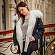 Blue parka with natural polar Fox fur. Parkas jacket. milan-parki. Online shopping on My Livemaster.  Фото №2