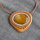 Order Handmade jewelry. Set 'Wild honey' with agate. Jewelry made of leather and stone. Livemaster. . Jewelry Sets Фото №3