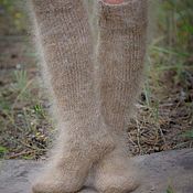 Аксессуары handmade. Livemaster - original item Feather Socks knitted 