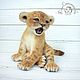 Needle felted toy Lion cub, Felted Toy, St. Petersburg,  Фото №1