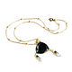 Pendant with obsidian and rock crystal, pendant on a chain. Pendants. Irina Moro. Online shopping on My Livemaster.  Фото №2