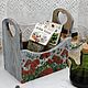 Container stand box geranium decoupage, Storage Box, Moscow,  Фото №1