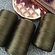 Silk threads for embroidery and brushes India, 'Dark olive', Thread, Jerusalem,  Фото №1