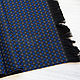 Order Blue narrow men's scarf ' English button'. Platkoffcom. Livemaster. . Scarves Фото №3