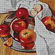  APPLES ON A PLATTER. Embroidery kits. Beaded embroidery from Laura. Online shopping on My Livemaster.  Фото №2