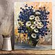 Oil painting, still life with wild flowers ' Daisies and cornflowers», Pictures, Novosibirsk,  Фото №1