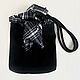 A black wool bag and a silk plaid handkerchief. Shopper. BENANDLU. My Livemaster. Фото №4