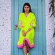 Velvet Warm Dress Bright Green,Yellow Neon Dress. Dresses. 'Viva'. Online shopping on My Livemaster.  Фото №2