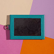 Канцелярские товары handmade. Livemaster - original item Double-sided holder for ID, pass, magnetic card. Handmade.
